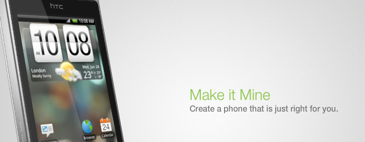 Make It Mine: HTC Hero avviker fra sine Android-brødre med et helt nytt menysystem. "Sense" minner veldig om menysystemet på HTCs Windows Mobile-telefoner, og gir telefonen et HTC-touch. (Foto: HTC)