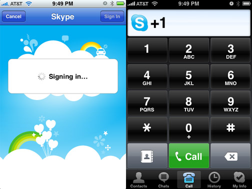 Endelig! Skype har kommet med en egen klient for iPhone.
